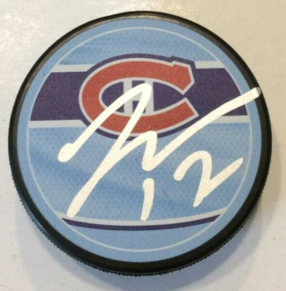 JOSH ANDERSON SIGNED MONTREAL CANADIENS REVERSE RETRO HOCKEY PUCK W/ CASE COA