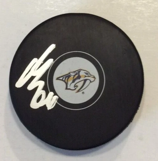 MIKAEL GRANLUND SIGNED NASHVILLE PREDATORS HOCKEY PUCK W/ CASE COA