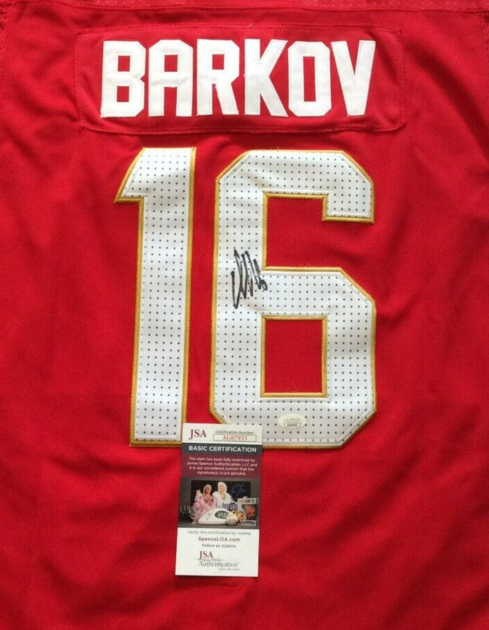 ALEKSANDER BARKOV SIGNED FLORIDA PANTHERS HOCKEY JERSEY JSA COA