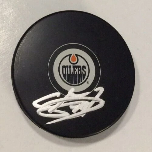 STUART SKINNER SIGNED EDMONTON OILERS HOCKEY PUCK W/ CASE COA
