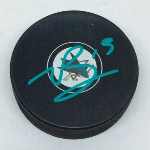 NICK BONINO SIGNED AUTOGRAPHED SAN JOSE SHARKS HOCKEY PUCK W/ CASE COA