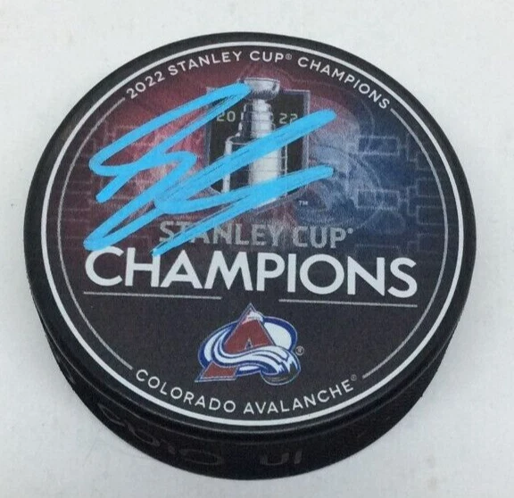 SAMUEL GIRARD SIGNED COLORADO AVALANCHE 2022 STANLEY CUP PUCK W/ CASE SAM COA