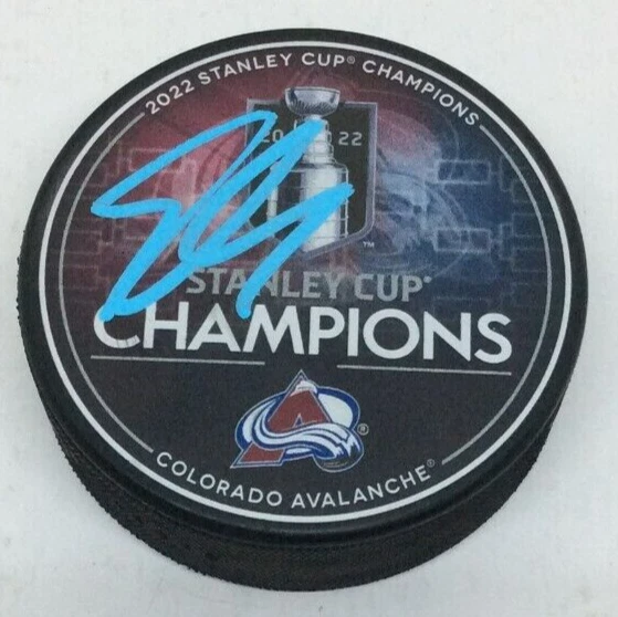 SAMUEL GIRARD SIGNED COLORADO AVALANCHE 2022 STANLEY CUP PUCK W/ CASE SAM COA
