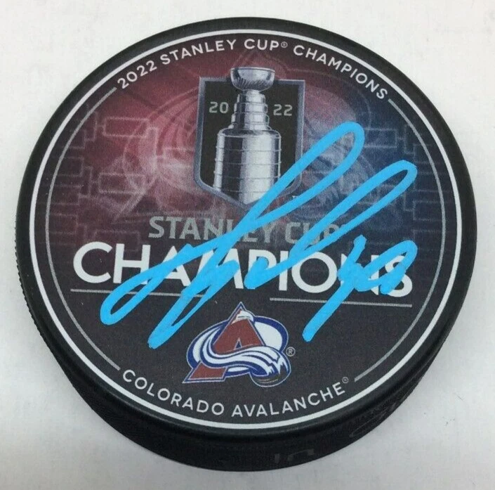 PAVEL FRANCOUZ SIGNED COLORADO AVALANCHE 2022 STANLEY CUP HOCKEY PUCK W CASE COA