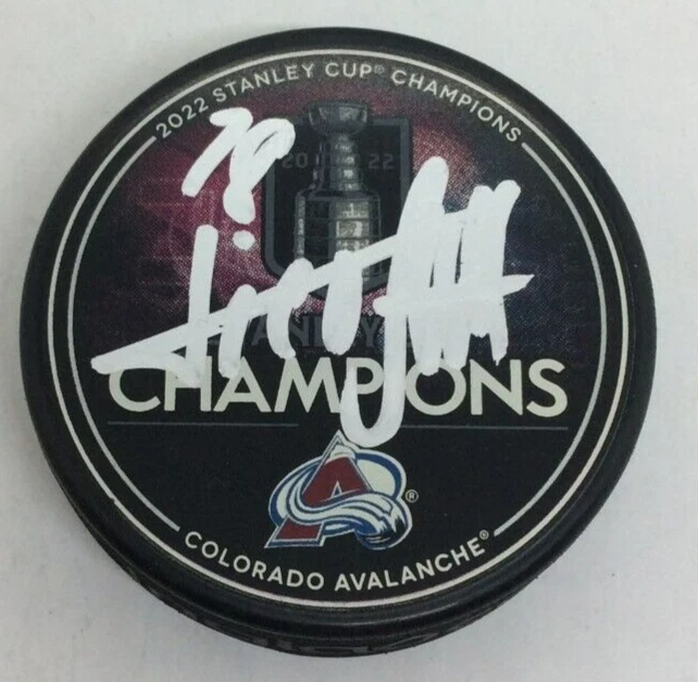 NICO STURM SIGNED COLORADO AVALANCHE 2022 STANLEY CUP HOCKEY PUCK W/ CASE COA