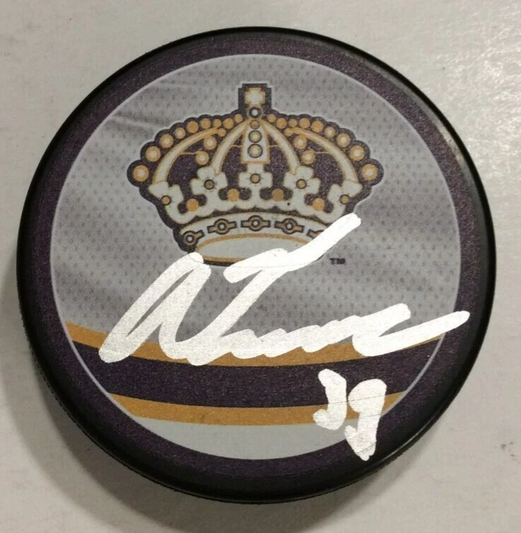 ALEX TURCOTTE SIGNED LOS ANGELES KINGS HOCKEY PUCK W/ CASE COA