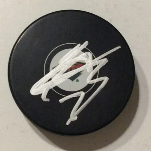 CALEN ADDISON SIGNED AUTOGRAPHED MINNESOTA WILD HOCKEY PUCK W/ CASE COA