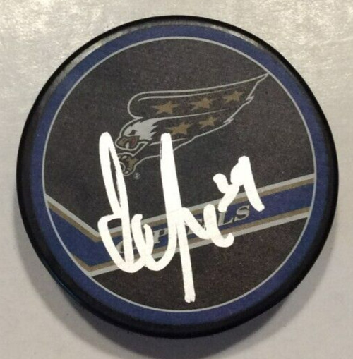 ENRICO CICCONE SIGNED WASHINGTON CAPITALS HOCKEY PUCK W/ CASE COA
