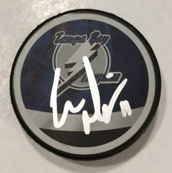 CHRIS DINGMAN SIGNED TAMPA BAY LIGHTNING HOCKEY PUCK W/ CASE COA