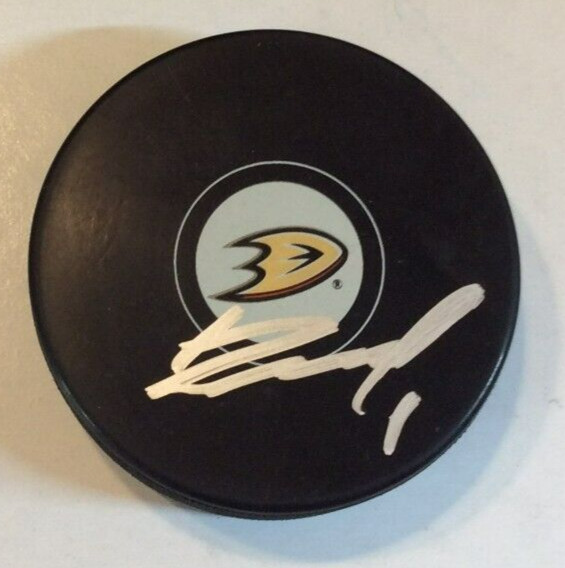LUKAS DOSTAL SIGNED ANAHEIM DUCKS HOCKEY PUCK W/ CASE COA