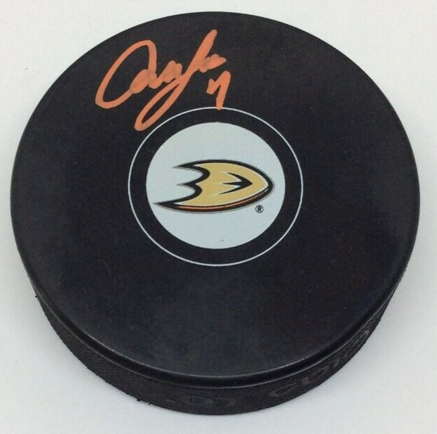 CAM FOWLER SIGNED ANAHEIM DUCKS HOCKEY PUCK W/ CASE COA