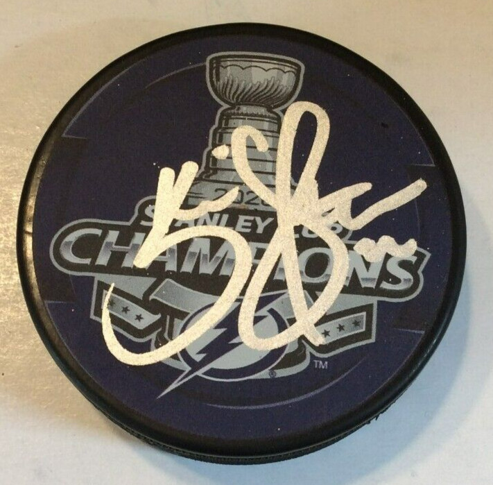KEVIN SHATTENKIRK SIGNED 2020 STANLEY CUP PUCK W/ CASE TAMPA BAY LIGHTNING COA