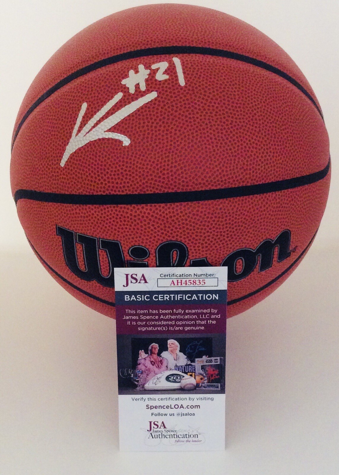 KARTER KNOX SIGNED WILSON NBA BASKETBALL ARKANSAS RAZORBACKS JSA COA
