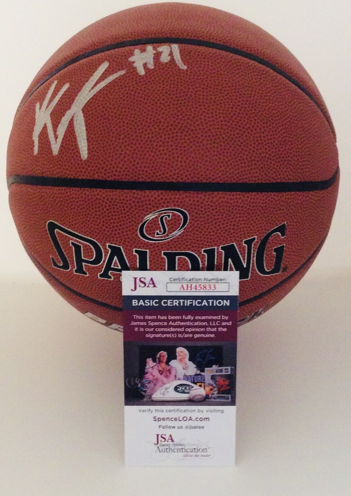 KARTER KNOX SIGNED SPALDING BASKETBALL ARKANSAS RAZORBACKS JSA COA