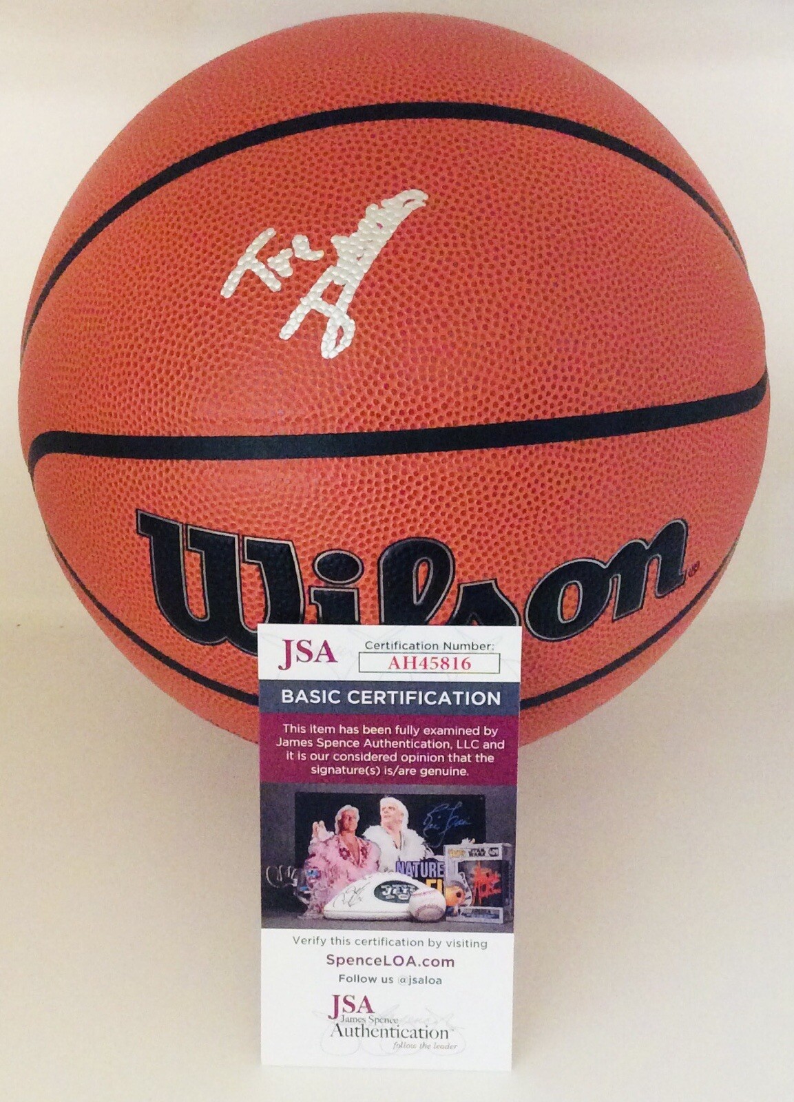 TRE JOHNSON SIGNED WILSON NBA BASKETBALL TEXAS LONGHORNS JSA COA
