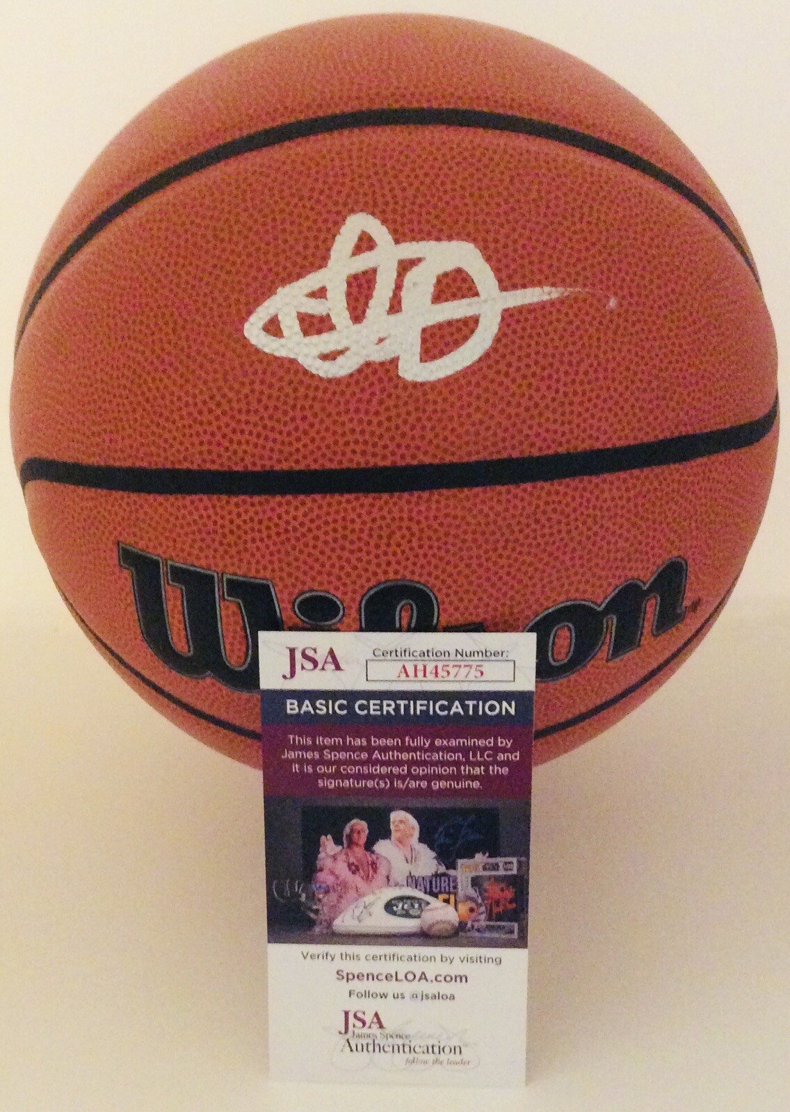 ISAIAH COLLIER SIGNED WILSON NBA BASKETBALL UTAH JAZZ JSA COA