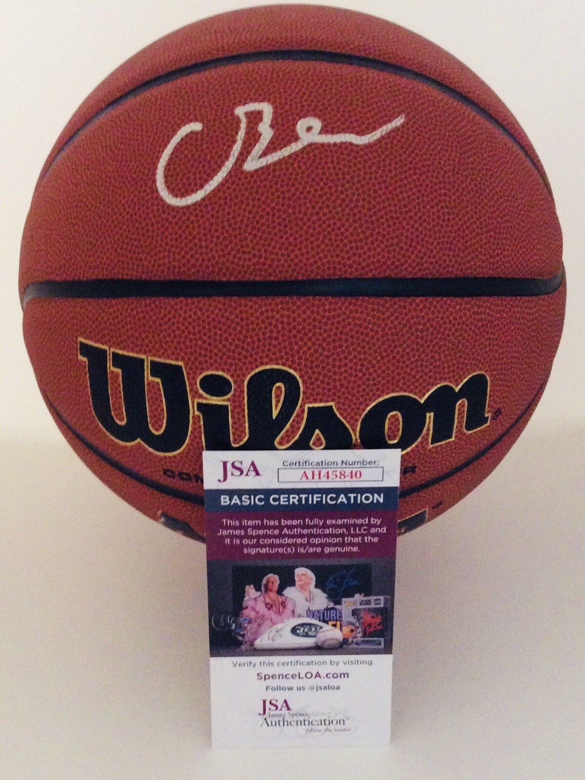 CAMERON BOOZER SIGNED WILSON NCAA BASKETBALL CAM FUTURE SUPERSTAR JSA COA