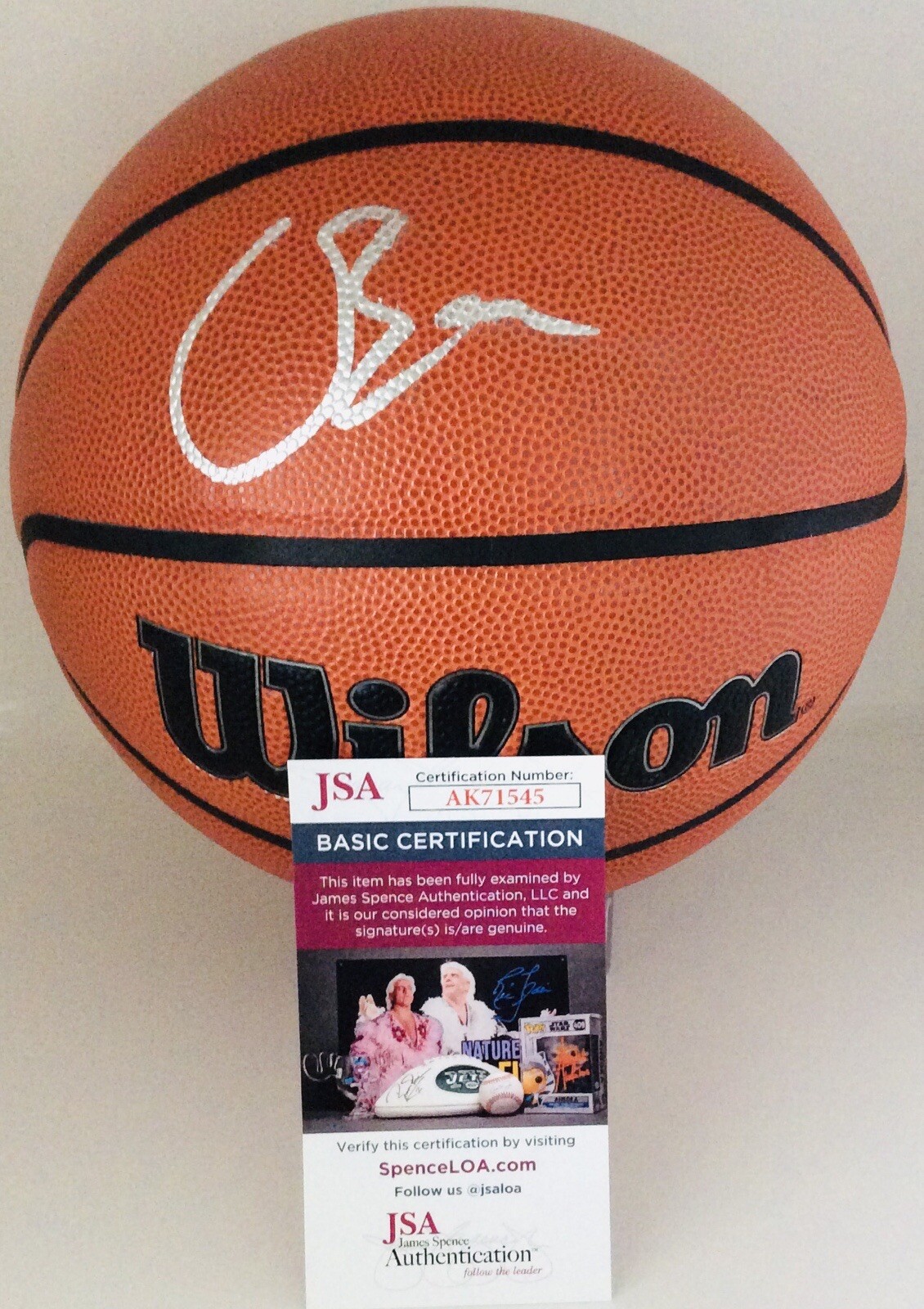 CAMERON BOOZER SIGNED WILSON NBA BASKETBALL CAM FUTURE SUPERSTAR JSA COA
