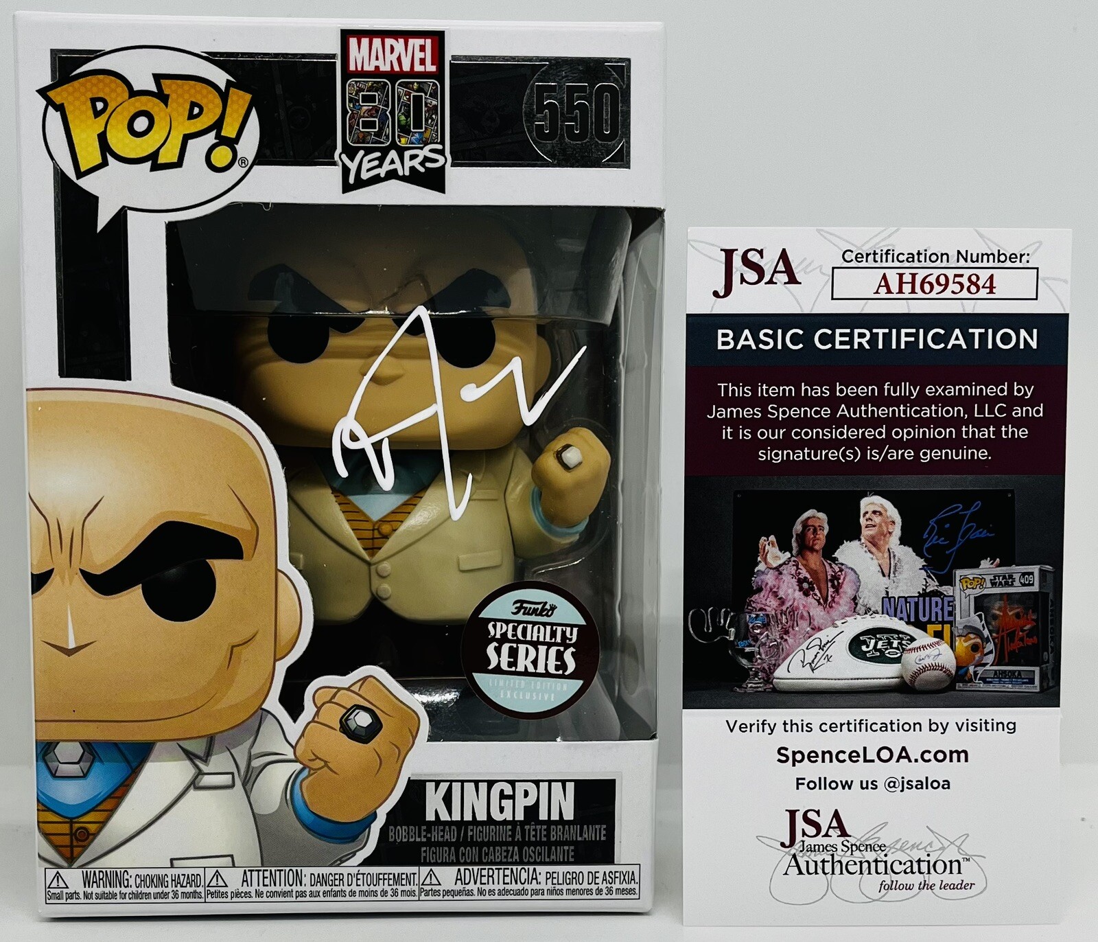 VINCENT D'ONOFRIO SIGNED KINGPIN POP FUNKO FIGURE DAREDEVIL WILSON FISK JSA COA