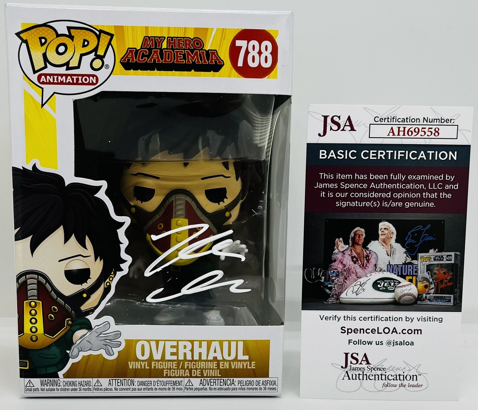 KELLEN GOFF SIGNED OVERHAUL FUNKO POP FIGURE MY HERO ACADEMIA JSA COA