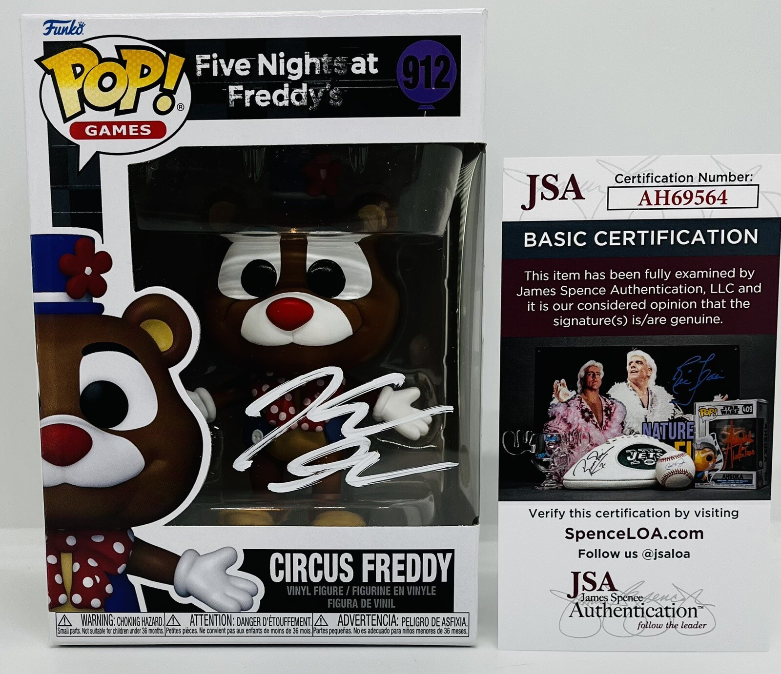 KELLEN GOFF SIGNED CIRCUS FREDDY FUNKO POP FIGURE FIVE NIGHTS AT FREDDYS JSA COA
