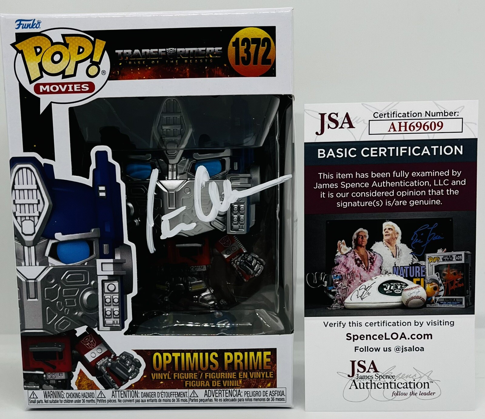 PETER CULLEN SIGNED OPTIMUS PRIME POP FUNKO FIGURE TRANSFORMERS MOVIE JSA COA