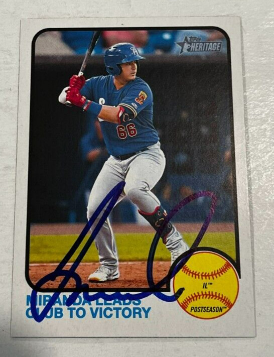 JOSE MIRANDA SIGNED 2022 TOPPS HERITAGE MINOR LEAGUE BASEBALL CARD AUTO