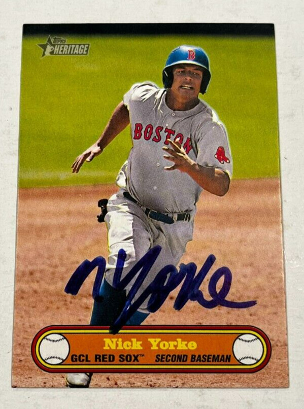 NICK YORKE SIGNED 2021 TOPPS HERITAGE MINOR LEAGUE BASEBALL CARD AUTO
