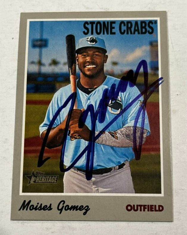 MOISES GOMEZ SIGNED 2019 TOPPS HERITAGE MINOR LEAGUE BASEBALL CARD AUTO