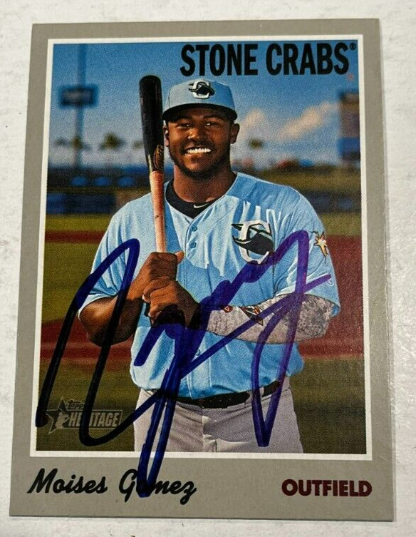 MOISES GOMEZ SIGNED 2019 TOPPS HERITAGE MINOR LEAGUE BASEBALL CARD AUTO