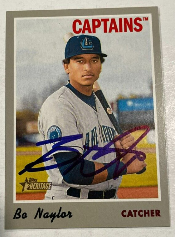 BO NAYLOR SIGNED 2019 TOPPS HERITAGE MINOR LEAGUE BASEBALL CARD AUTO