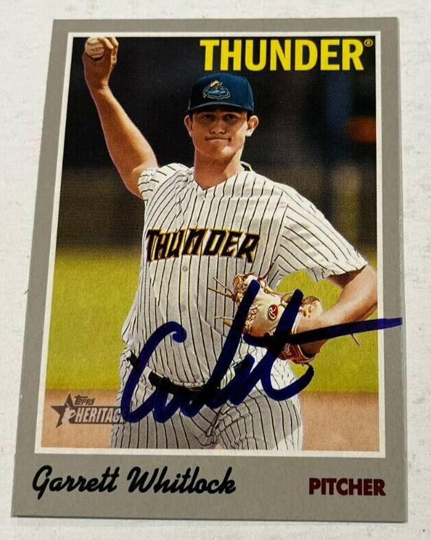 GARRETT WHITLOCK SIGNED 2019 TOPPS HERITAGE MINOR LEAGUE BASEBALL CARD AUTO