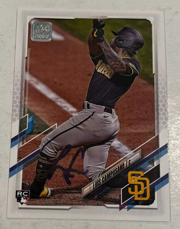 LUIS CAMPUSANO SIGNED 2021 TOPPS BASEBALL CARD AUTOGRAPH AUTO