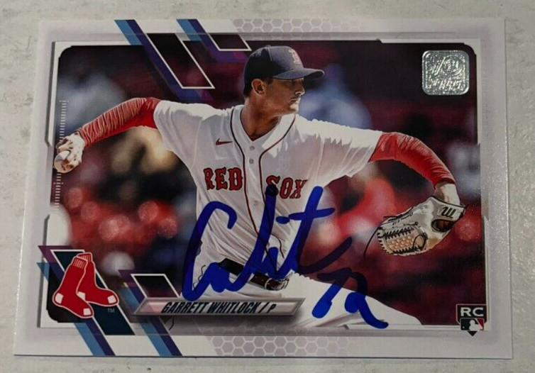 GARRETT WHITLOCK SIGNED 2021 TOPPS BASEBALL CARD AUTOGRAPH AUTO