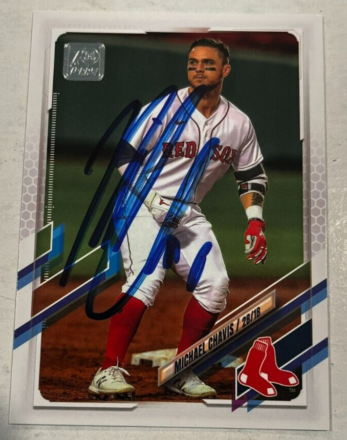 MICHAEL CHAVIS SIGNED 2021 TOPPS BASEBALL CARD AUTOGRAPH AUTO