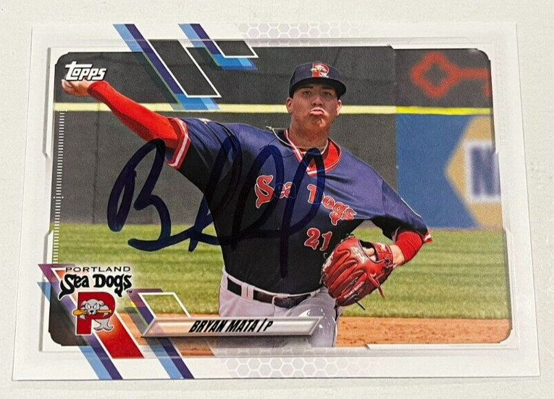 BRYAN MATA SIGNED 2021 TOPPS PRO DEBUT BASEBALL CARD AUTOGRAPH AUTO