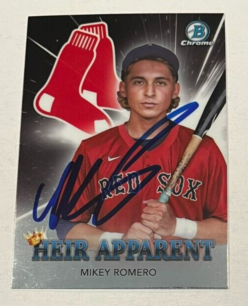 MIKEY ROMERO SIGNED 2022 BOWMAN DRAFT CHROME HEIR APPARENT BASEBALL CARD AUTO