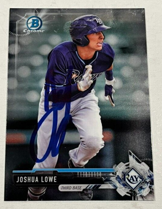 JOSHUA JOSH LOWE SIGNED 2017 BOWMAN CHROME PROSPECT CARD AUTO
