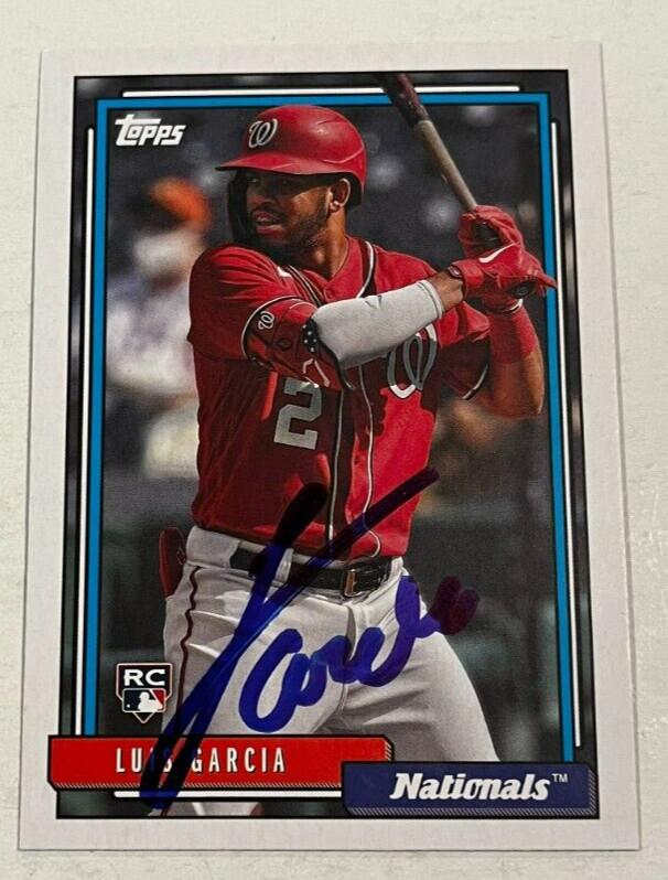LUIS GARCIA SIGNED 2022 TOPPS ARCHIVES ROOKIE CARD AUTO