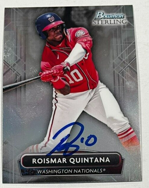 ROISMAR QUINTANA SIGNED 2022 BOWMAN STERLING PROSPECT BASEBALL CARD AUTO