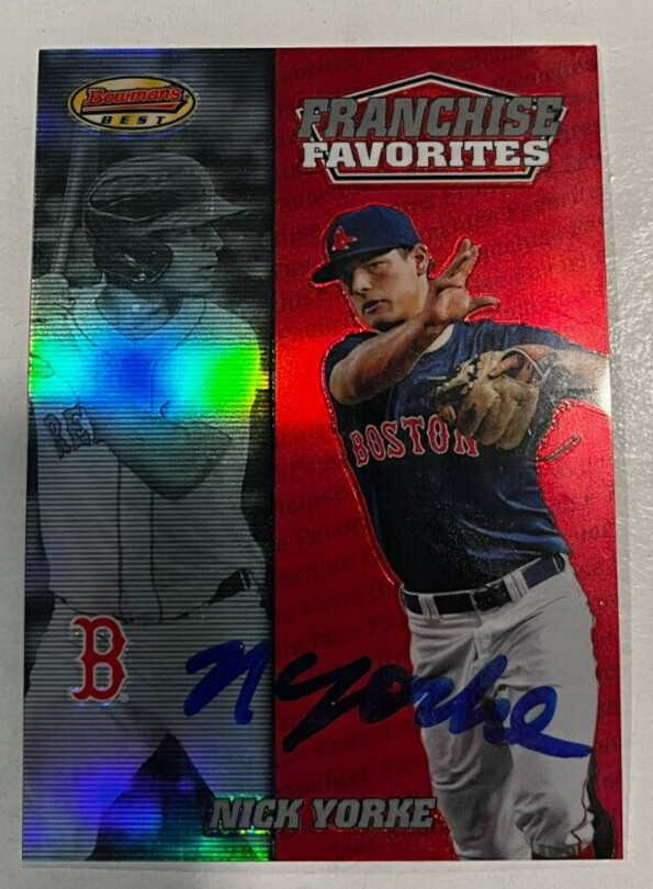NICK YORKE SIGNED 2020 BOWMAN'S BEST FRANCHISE FAVORITES ROOKIE CARD AUTO