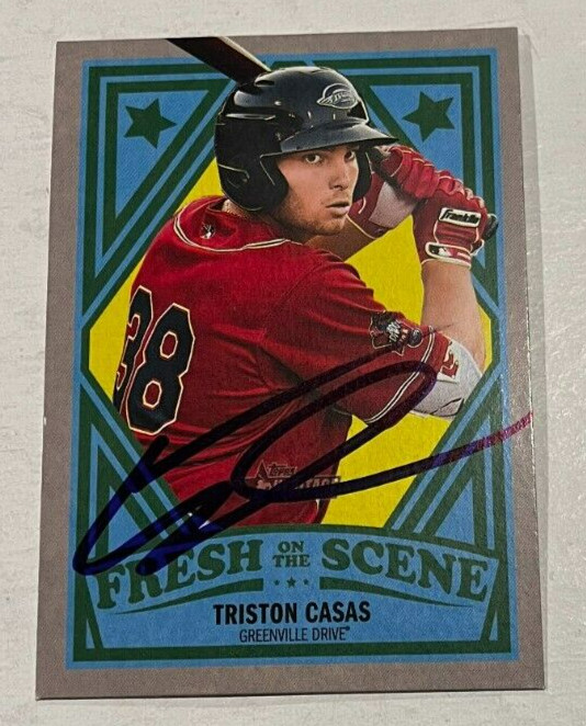 TRISTON CASAS SIGNED 2019 TOPPS HERITAGE MINOR LEAGUE BASEBALL ROOKIE CARD AUTO
