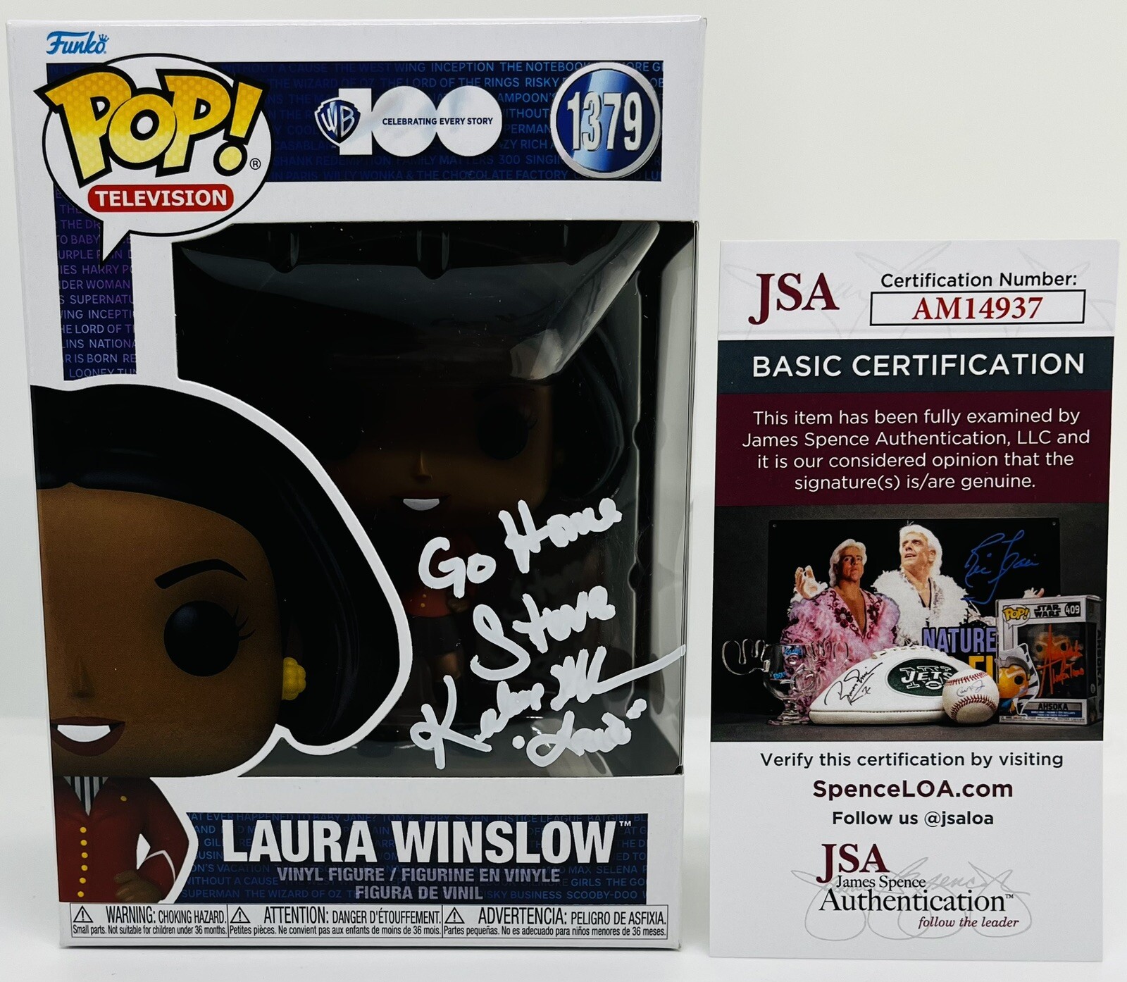 KELLIE WILLIAMS SIGNED LAURA WINSLOW POP FUNKO FIGURE FAMILY MATTERS JSA COA