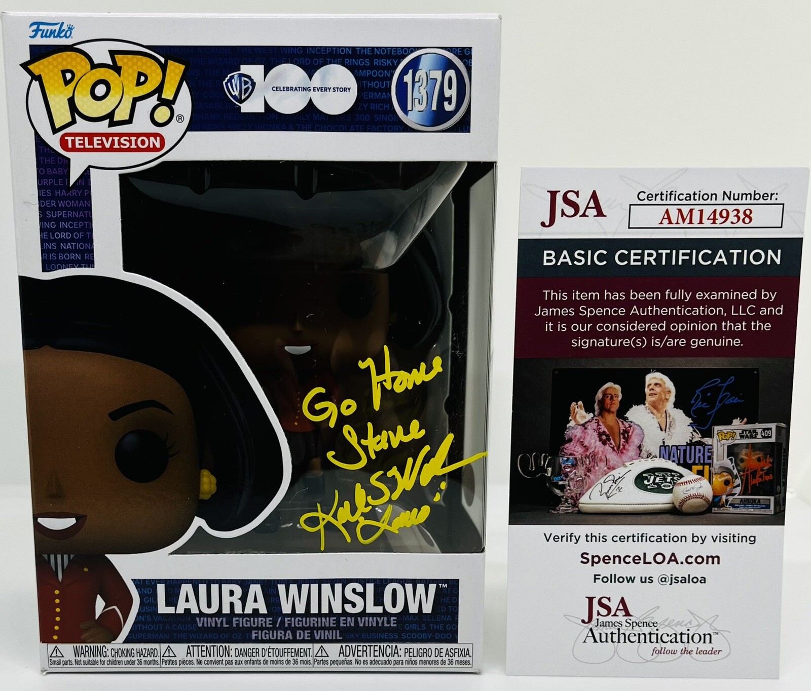 KELLIE WILLIAMS SIGNED LAURA WINSLOW POP FUNKO FIGURE FAMILY MATTERS JSA COA