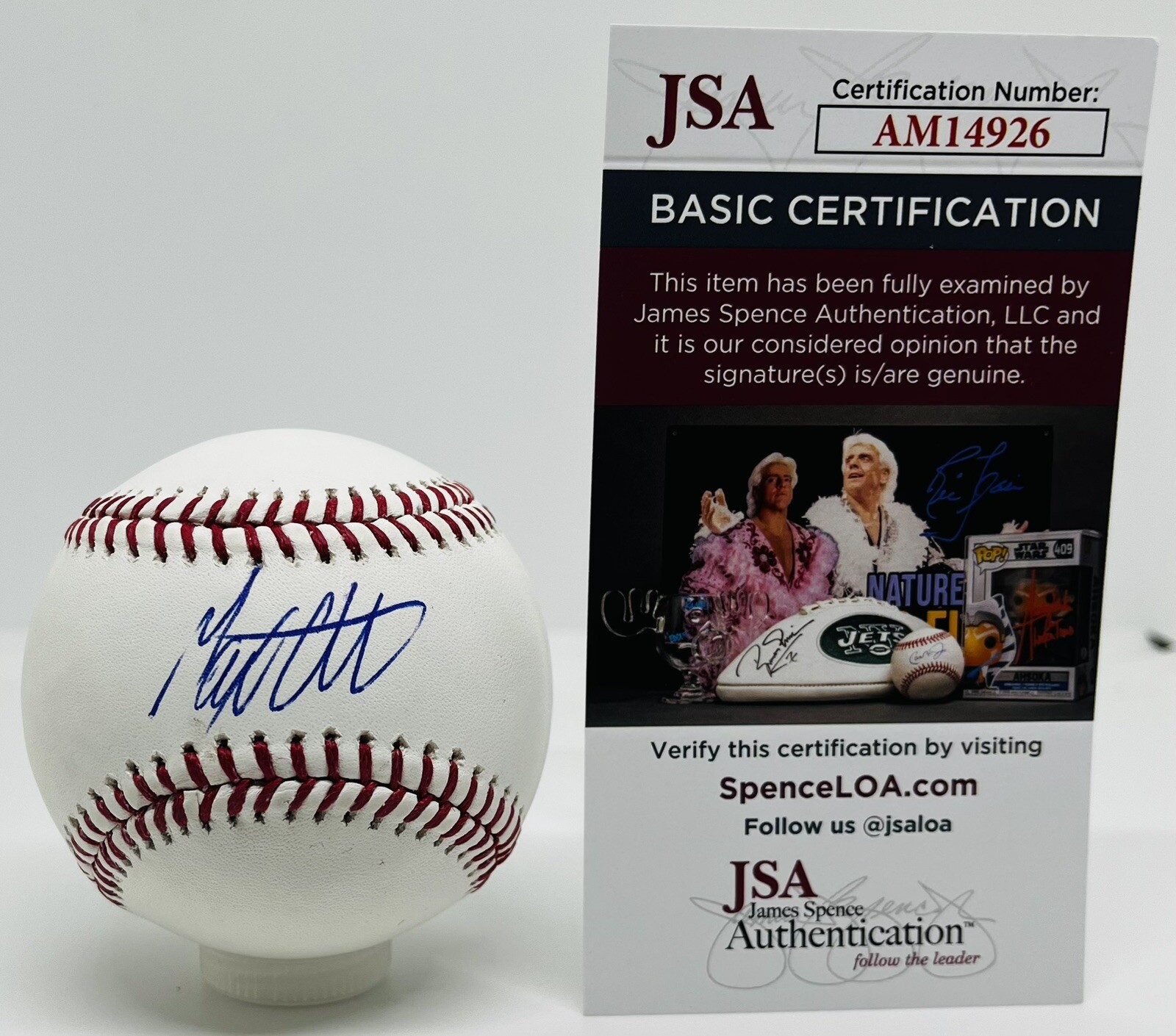 MAX CLARK SIGNED RAWLINGS MLB MAJOR LEAGUE BASEBALL DETROIT TIGERS JSA COA