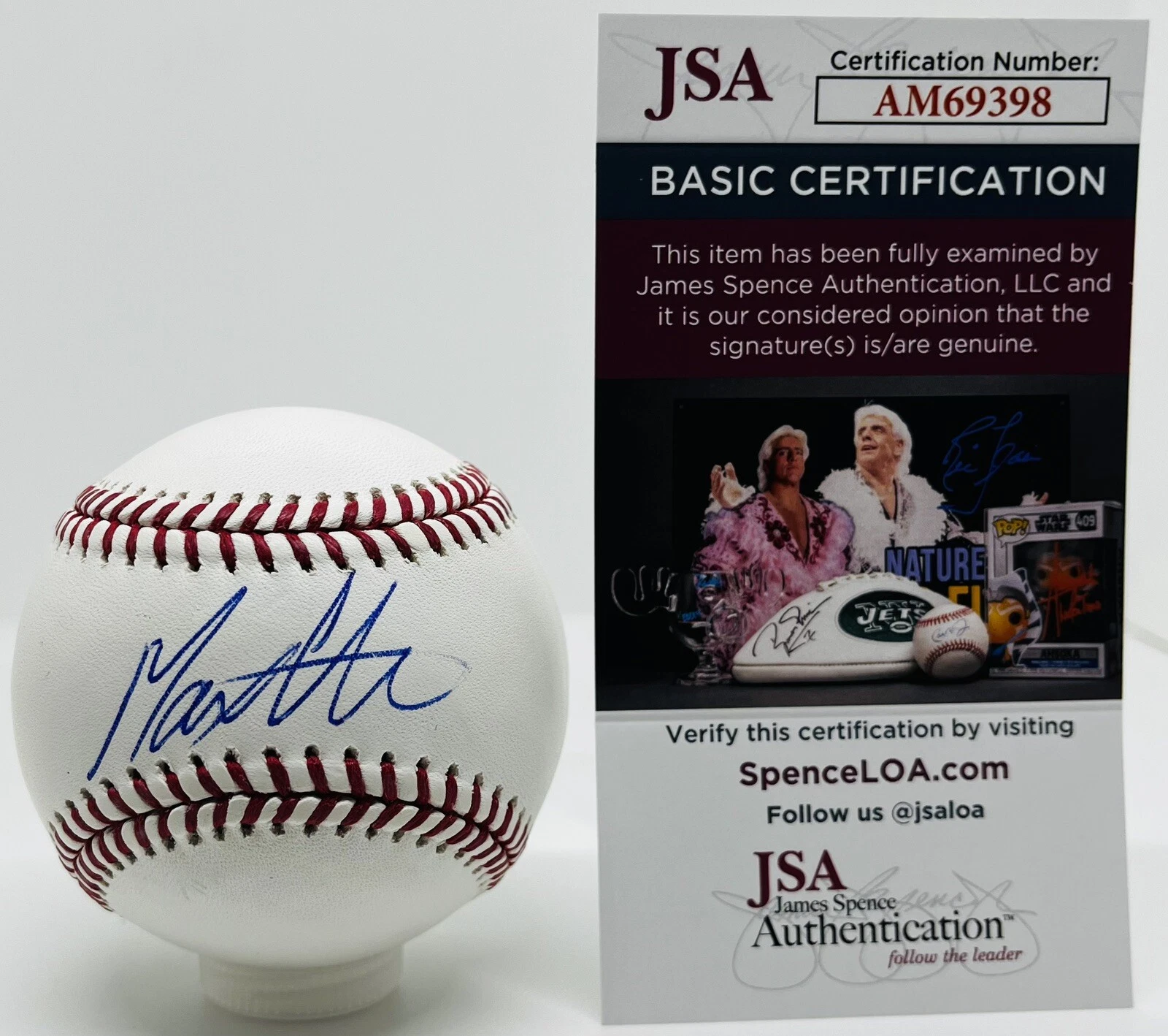 MAX CLARK SIGNED RAWLINGS MLB MAJOR LEAGUE BASEBALL DETROIT TIGERS JSA COA