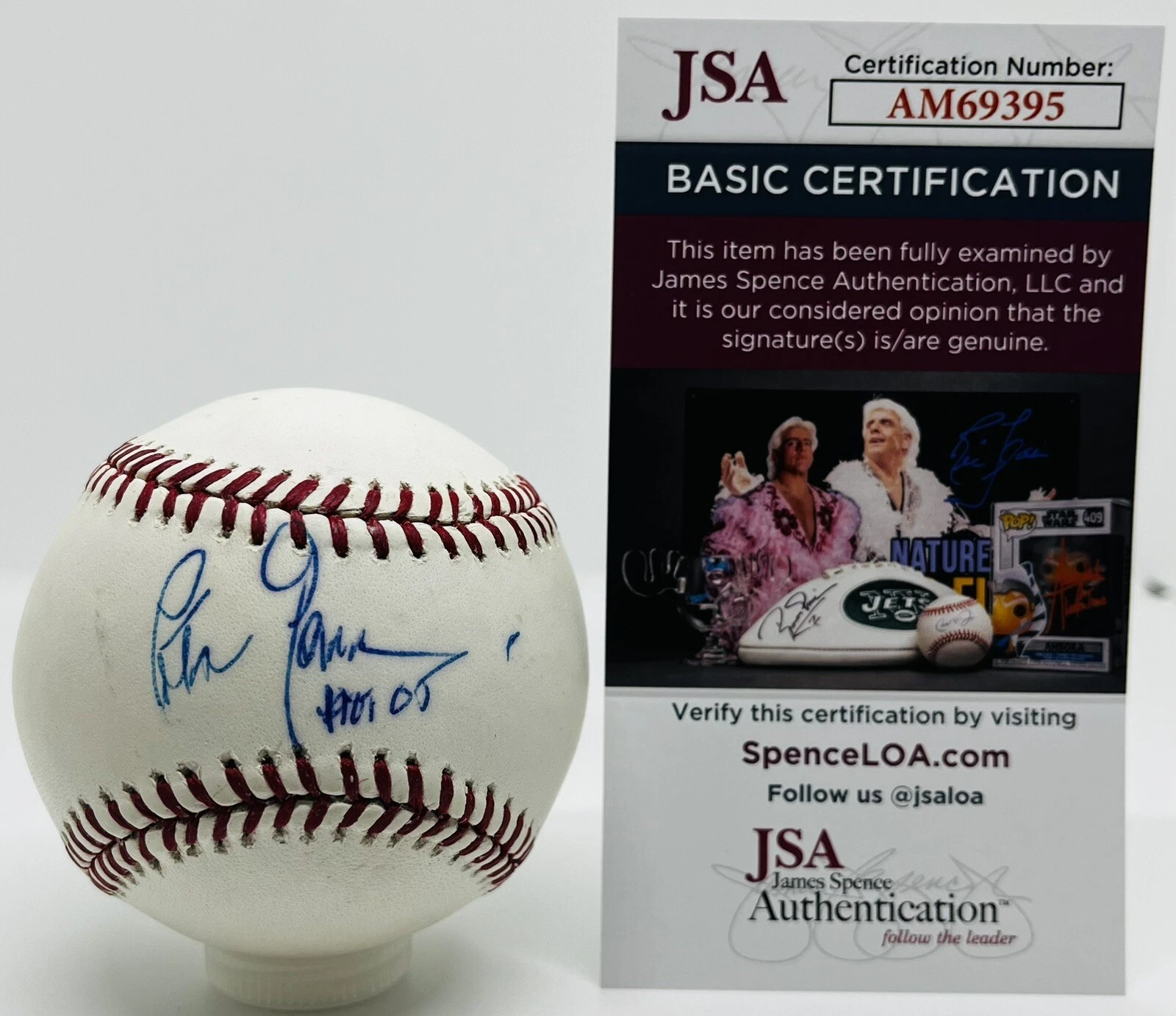 PETER GAMMONS SIGNED RAWLINGS MLB BASEBALL HALL OF FAME BROADCASTER ESPN JSA COA