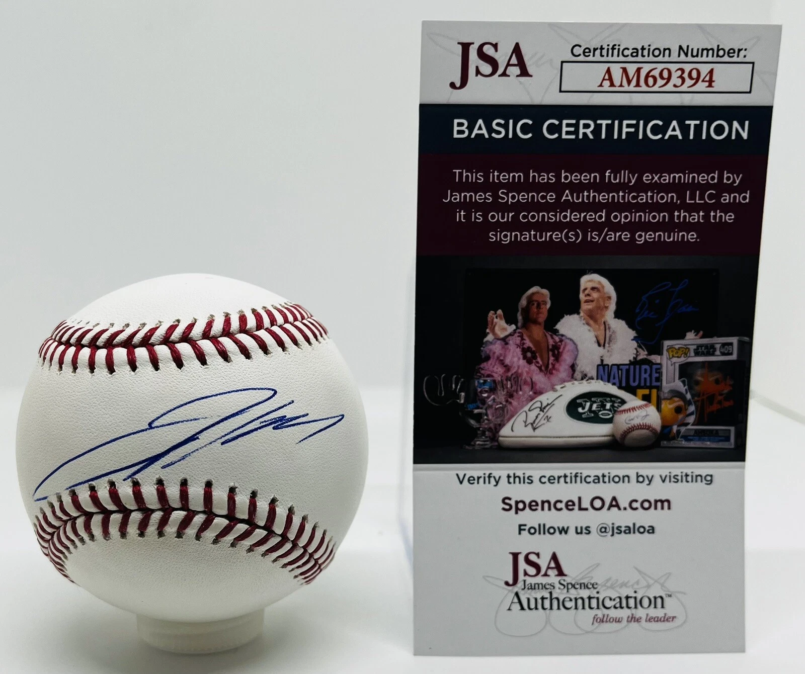 JACKSON HOLLIDAY SIGNED RAWLINGS MLB BASEBALL BALTIMORE ORIOLES JSA COA