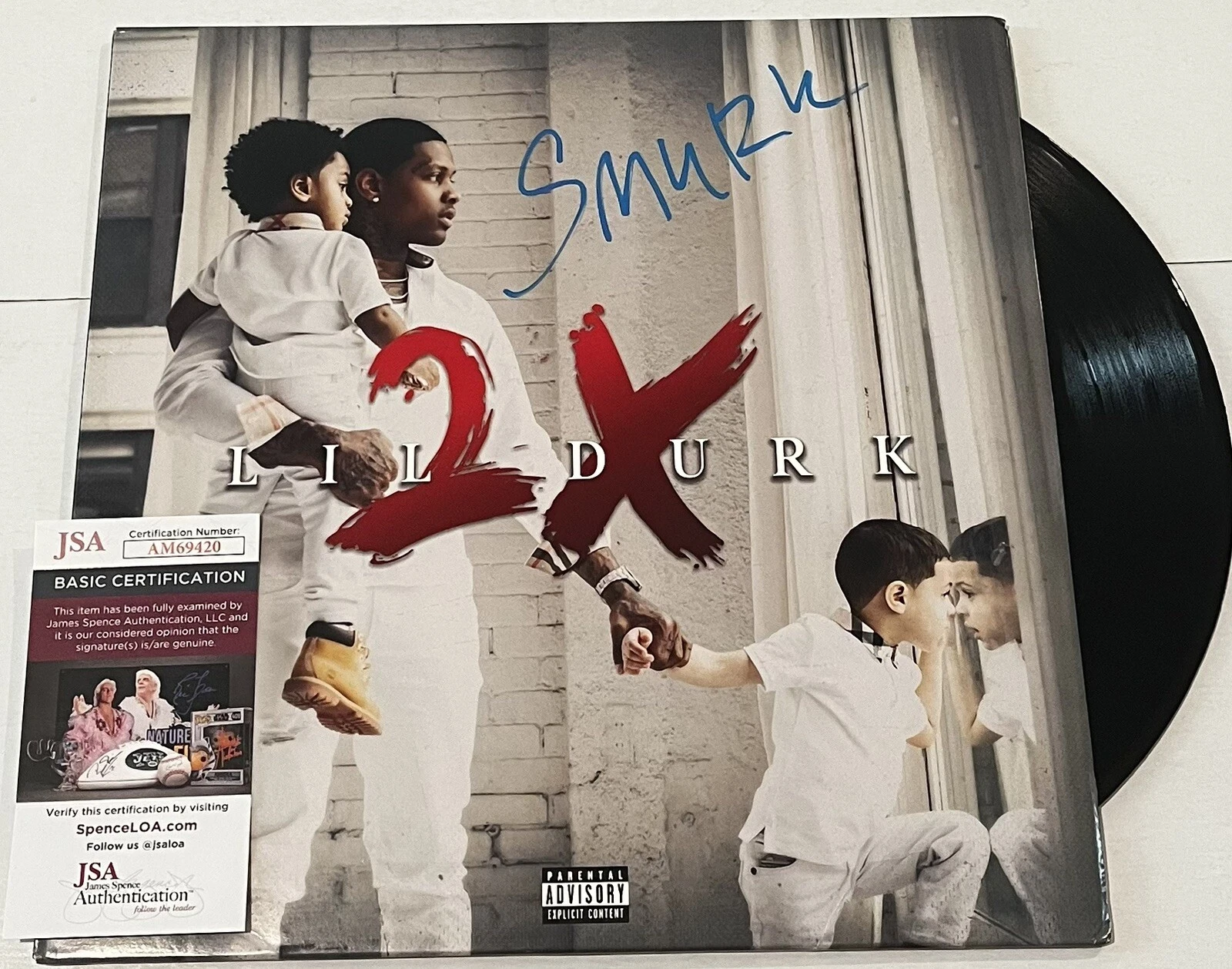 LIL DURK SIGNED 2X VINYL RECORD ALBUM RAP RAPPER SMURK OTF JSA COA