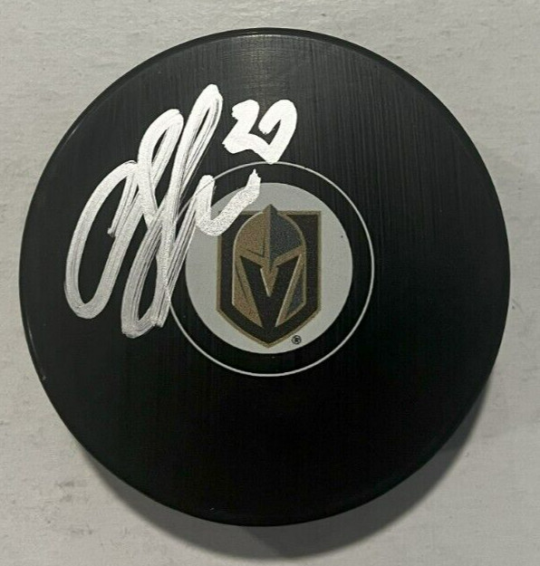 CHANDLER STEPHENSON SIGNED VEGAS GOLDEN KNIGHTS HOCKEY PUCK W/ CASE COA